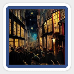 Starry Night in Diagon Alley Sticker